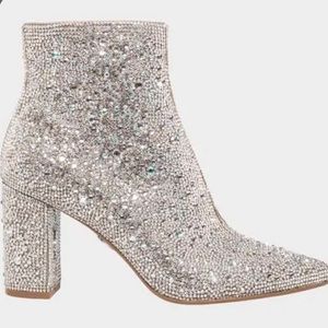 Betsy Johnson Cady Rhinestone boots size 8.5